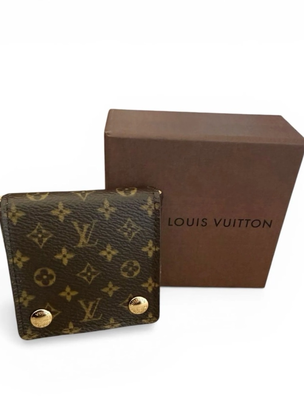 Louis Vuitton Jewelry Case Monogram Canvas Brown w Box Dust Bag Giftable